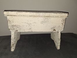 Schemel, Holz, weiss, Shabby Chic, Vintage!