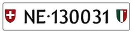 Plaque auto NE 130031