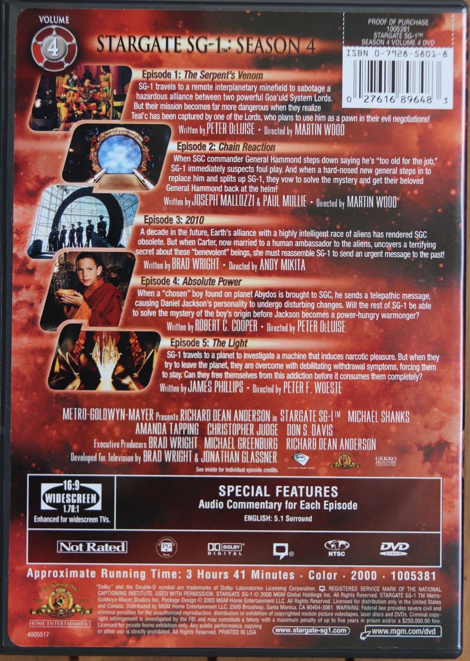 Tutti i DVDs: Stargate Season 4 – Usato da Glattfelden venduto da Sirax 7