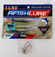 4Forelle Barsch köder+2passende Jigköpfe