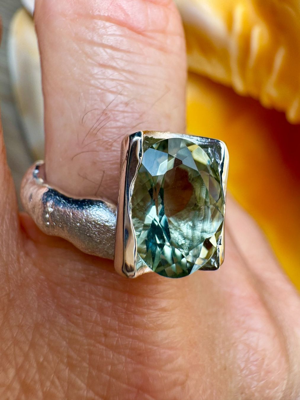 Bagues: Neuer Ring "Fantastic Prasiolith" Ringgrösse 57 – Neuf avec emballage d'origine à Jona par Herzschmiede 7