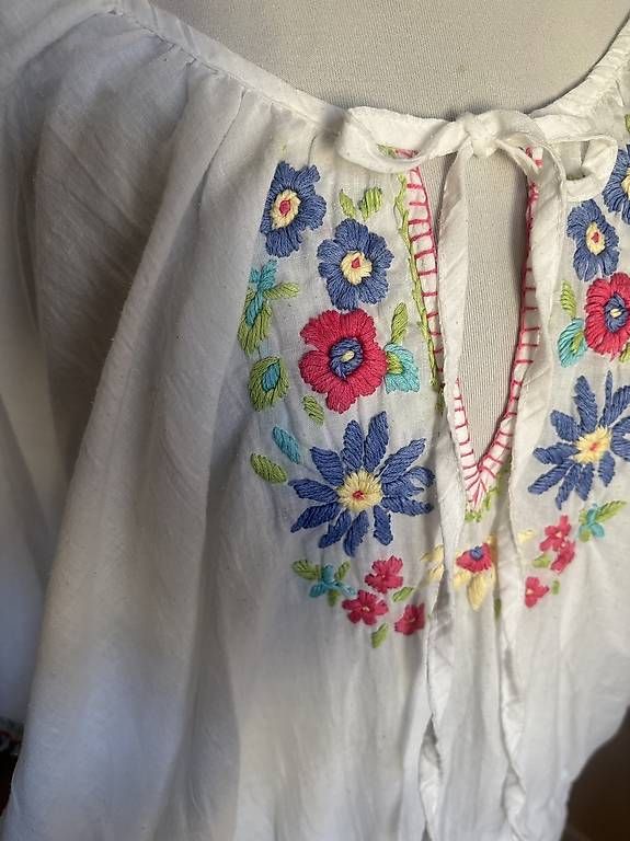Blusen: Leichte Boho-Bluse mit Stickerei  (Gr. S) – Gebraucht aus Hemberg von mel_p76n 1
