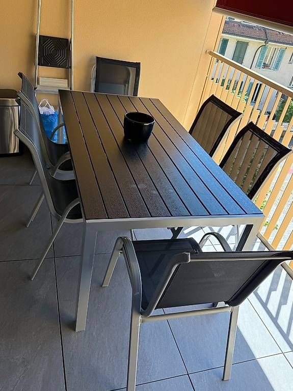 Set di tavolo e panche: Gartentisch-Set Aluminium / Polywood – Usato da Bern venduto da Dekowahn