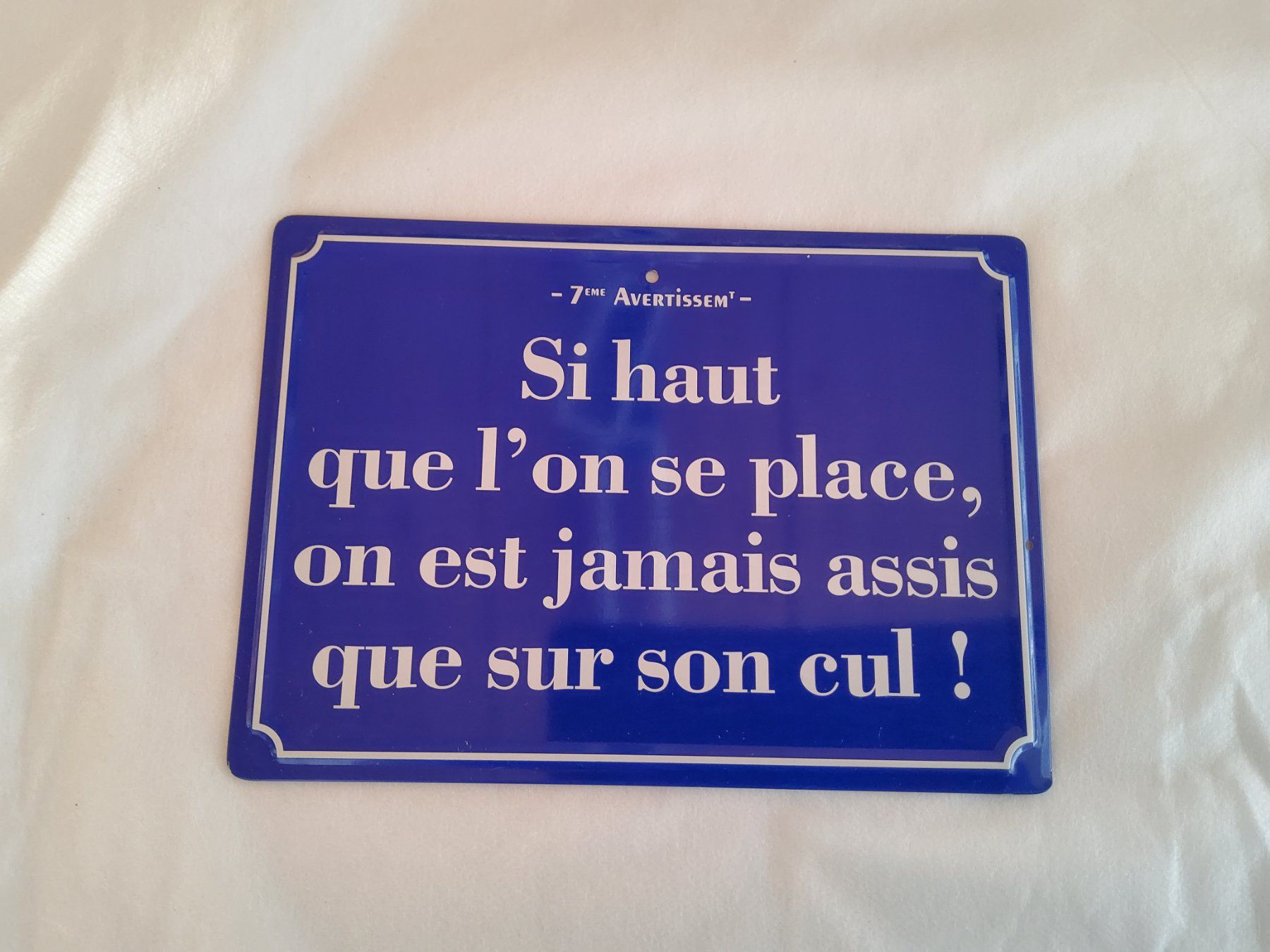 Insegne: Plaque décorative en métal – Usato da Malleray venduto da Broc-antique 2