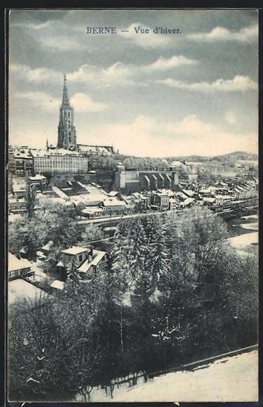 Ansichtskarten: AK Berne, Vue d'hiver – Gebraucht aus Berlin von bartko-reher