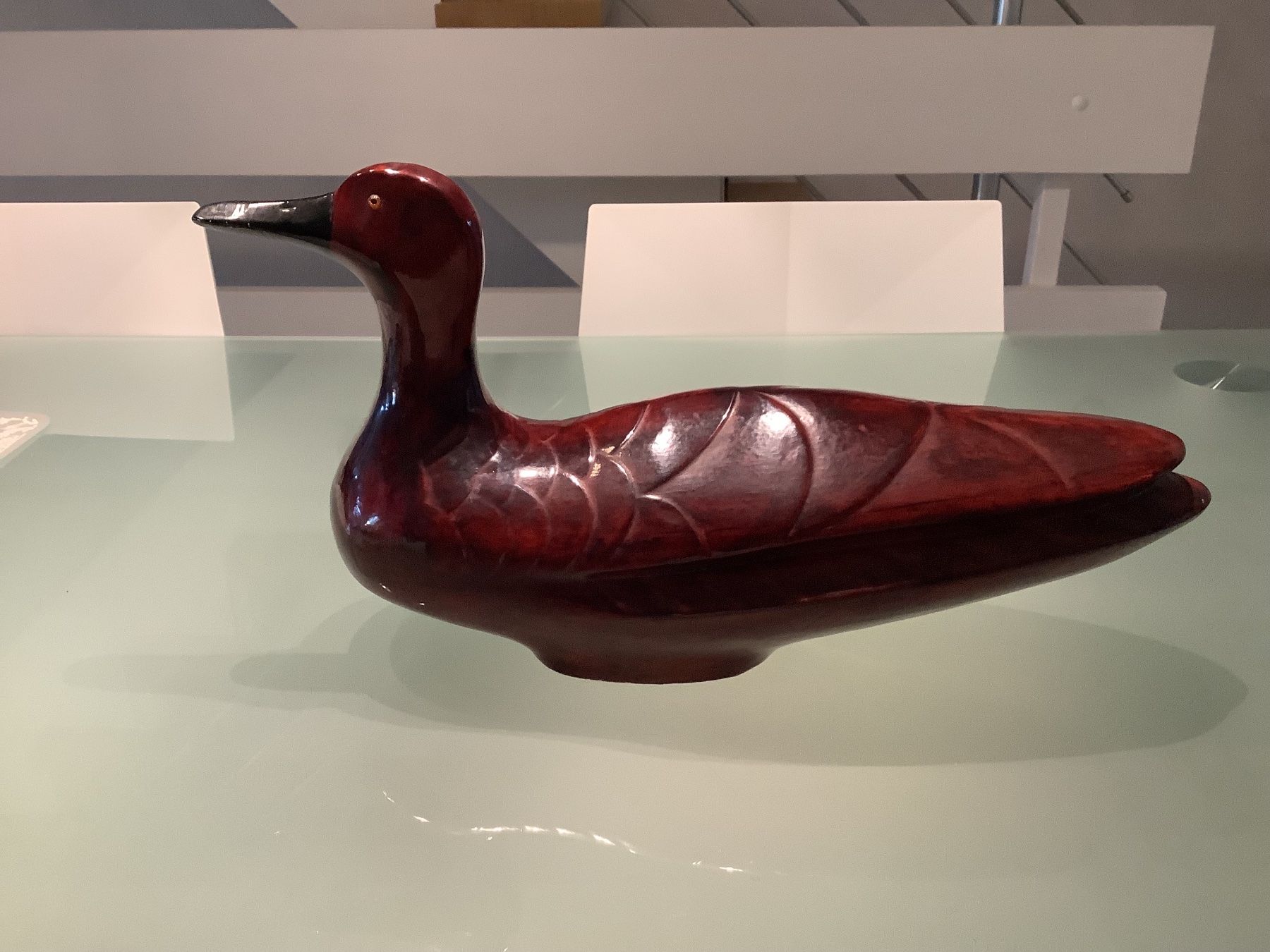 Sculture & Statue: Canard décoratif en bois sculpté – Usato da Chancy venduto da Capu19 1