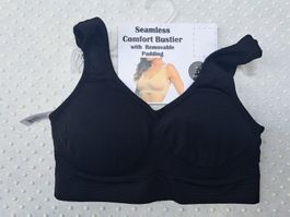 NEU! 2x Schwarzes Bustier, nahtlos, S/M mit Polsterung