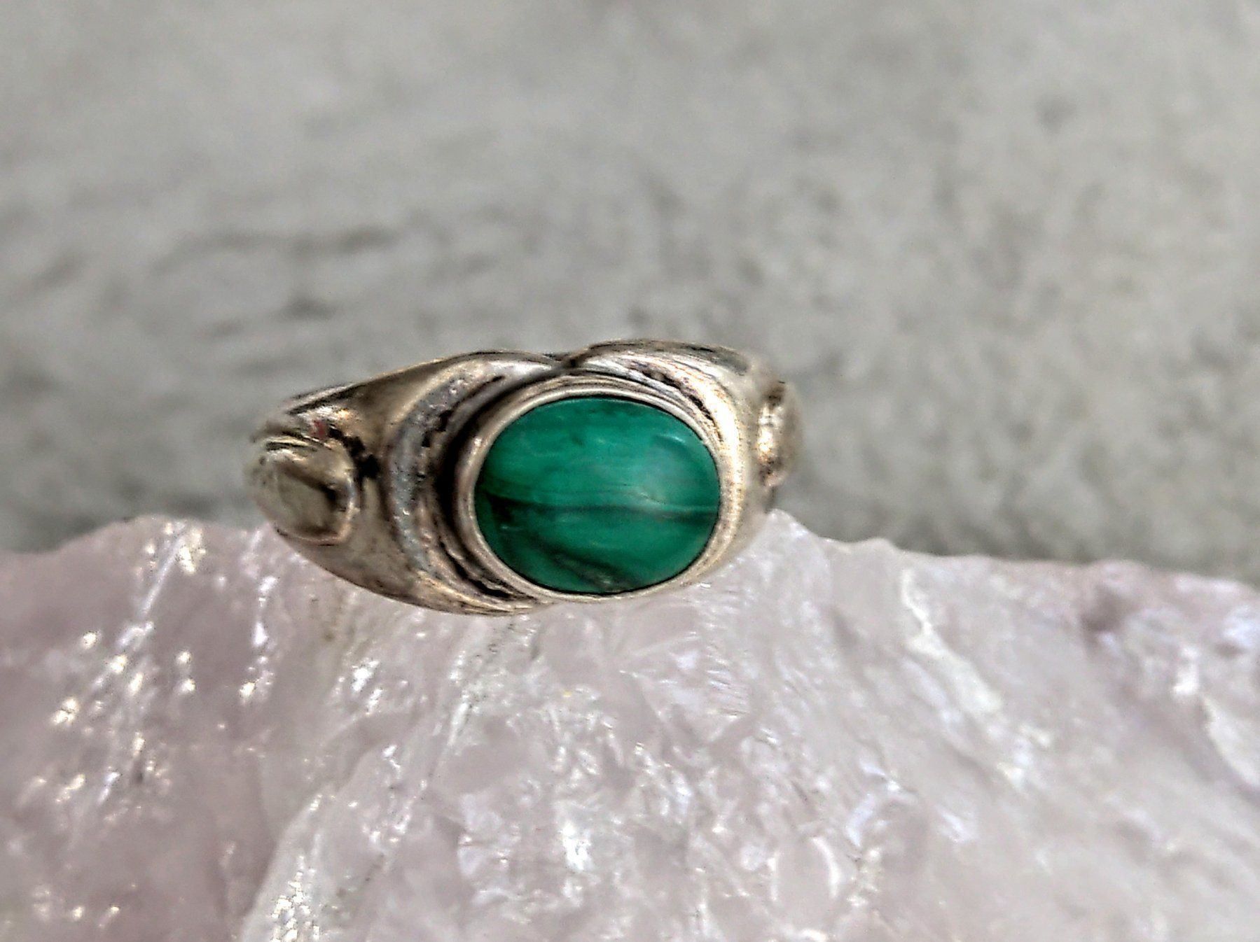Anelli: Ring Silber 925 mit grünem Stein – Usato da Istighofen venduto da Ringparadies