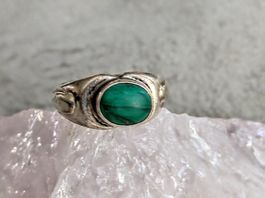 Ring Silber 925 mit grünem Stein