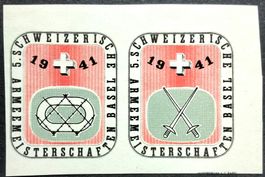 Soldatenmarke 2.WK, Basel 1941, deu, ges, Wi AM 13-2 & 17-2