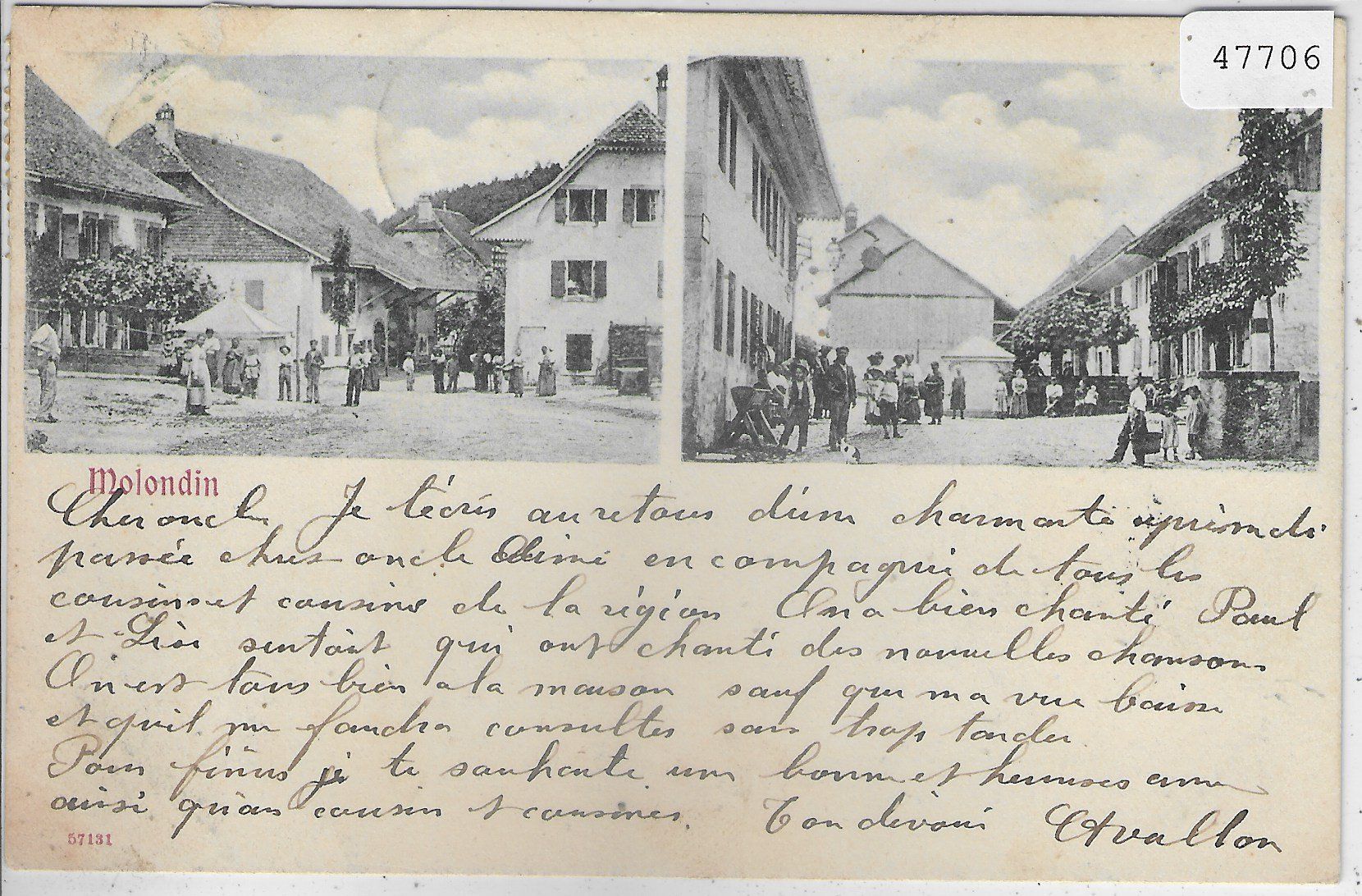 Cartes postales: Souvenir de Molondin – D'occasion à Ettingen par Kartenplanet