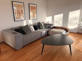 Schlafsofa grau meliert