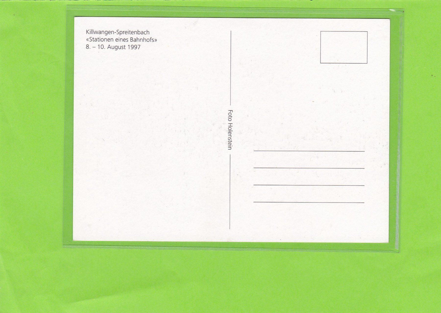 Cartoline postali: Killwangen-Spreitenbach-Bahnhofgebäude – Usato da St. Peterzell venduto da neckertal 1