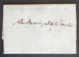 ITALIA 1797: Lettera da CHIOZZA a TERCELLO