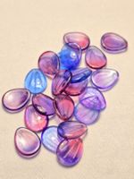 21x Glasperlen 18x5 Blatt