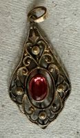🟡VINTAGE antiker filigraner Jugendstil Anhänger SHABBY