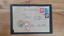 Einschreiben Karlsruhe – Deutsches Reich Dienstmarken
