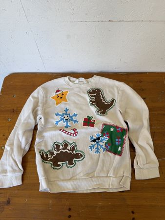 H&M Dino Weihnachtspullover 122/128