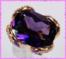Wow, grosser Ring mit Zirkonia 18K Vergoldet