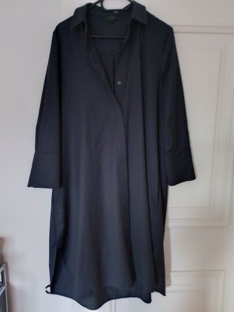 COS Hemdkleid m. Wolle schönes Tunika Kleid d'blau Gr.42 NEU