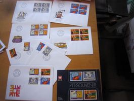 1980 Serie einzeln und 4er und Büchlein FDC