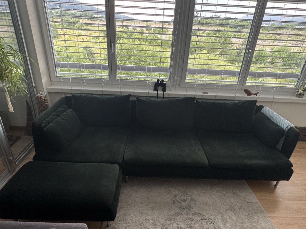 Divani: Stilvolles Ecksofa in tollem Dunkelgrün – Usato da Olten venduto da SuDaniel 2