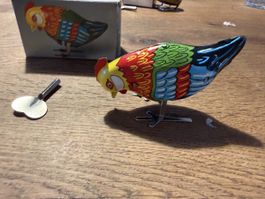 Duo Jouets Mécaniques en Tôle Vintage – Grenouille & Poule