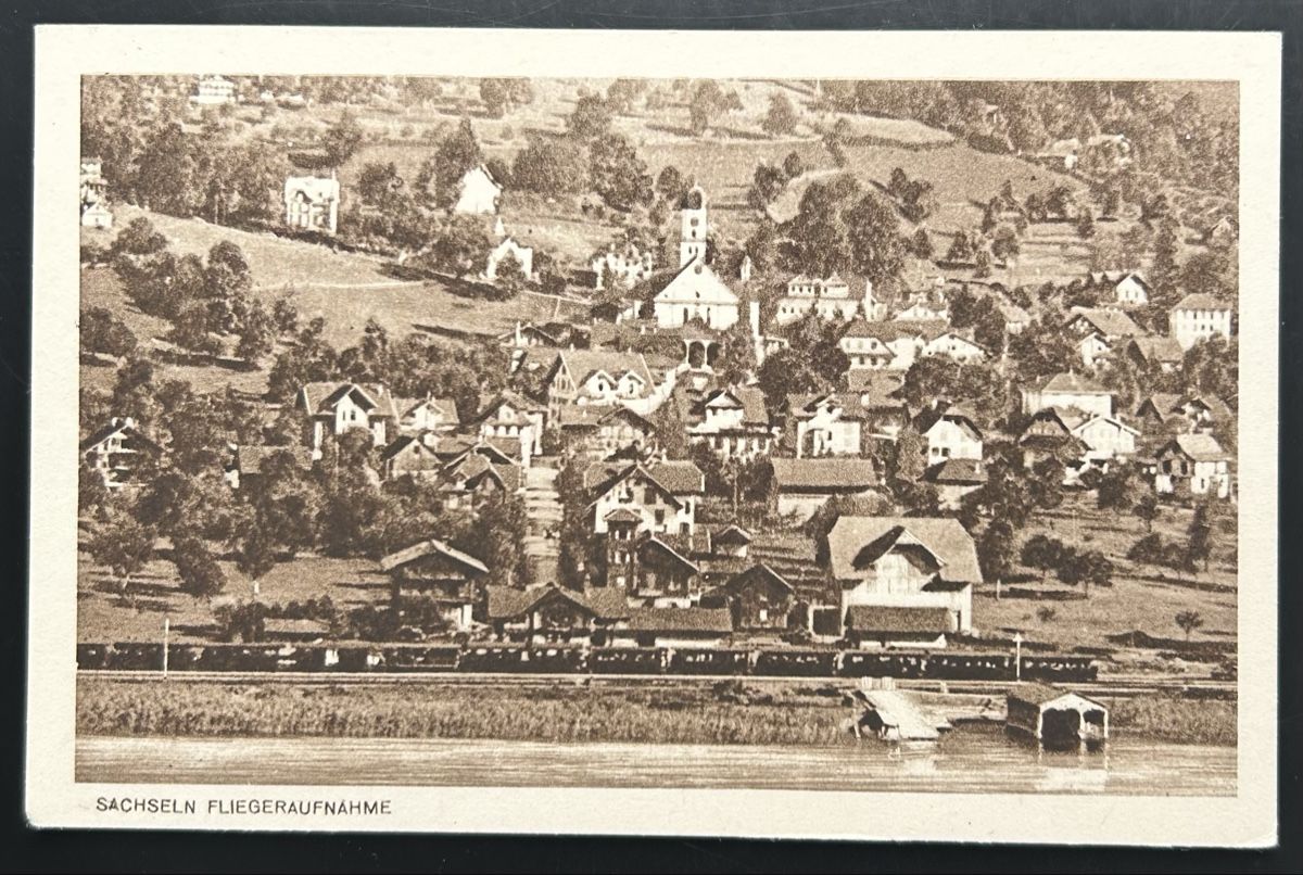 Cartoline postali: Sachseln Flugaufnahme  – Usato da Horw venduto da Tellbub