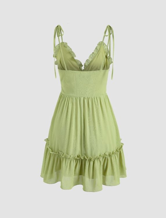 CIDER Sommerkleid Mit Zitronenmuster - Plissiert & Ärmellos