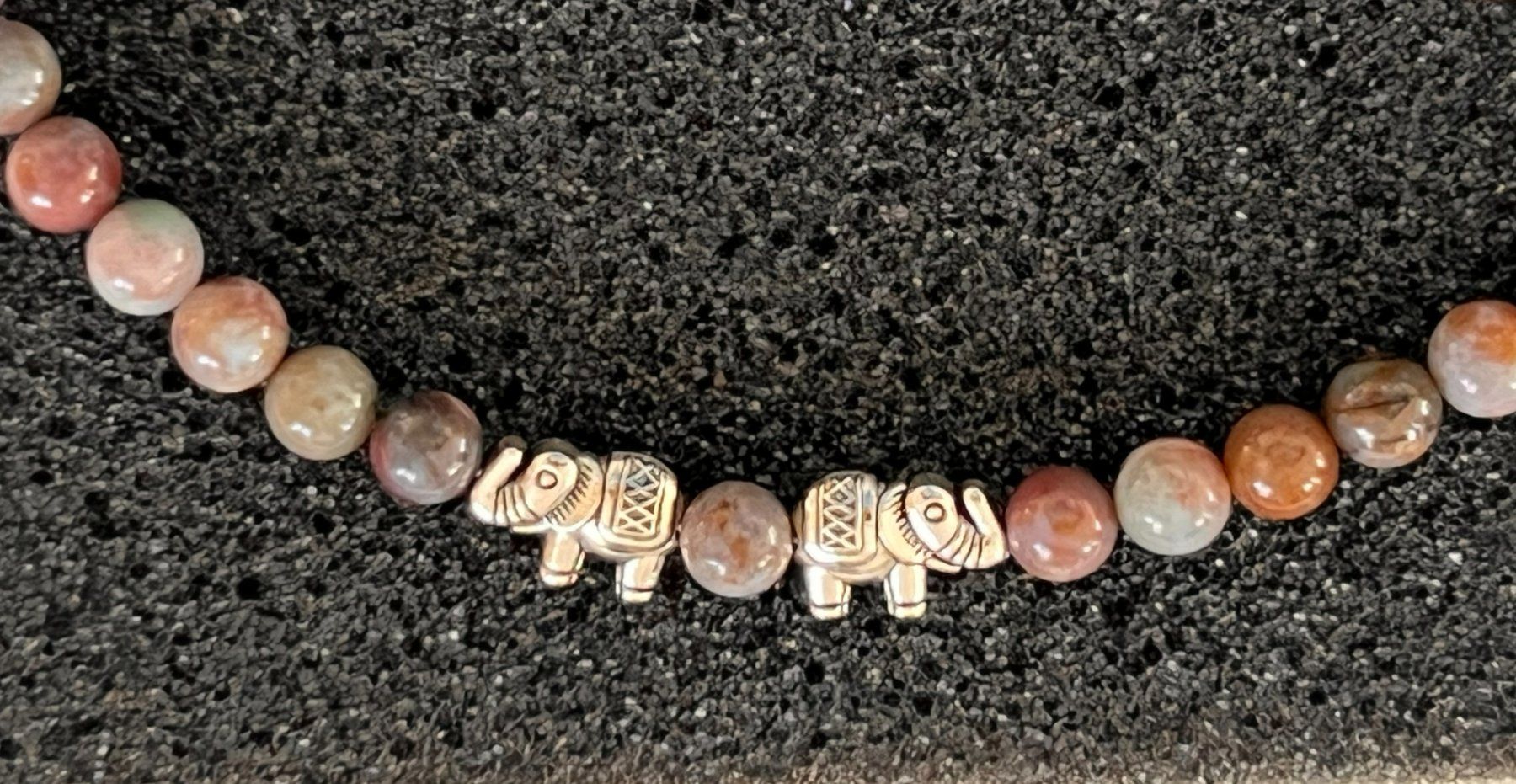 Catenine: Halskette Indischer Achat mit Elefäntchen 6mm – Nuovo e nell'imballaggio originale da Langendorf venduto da ber_t8vc 1