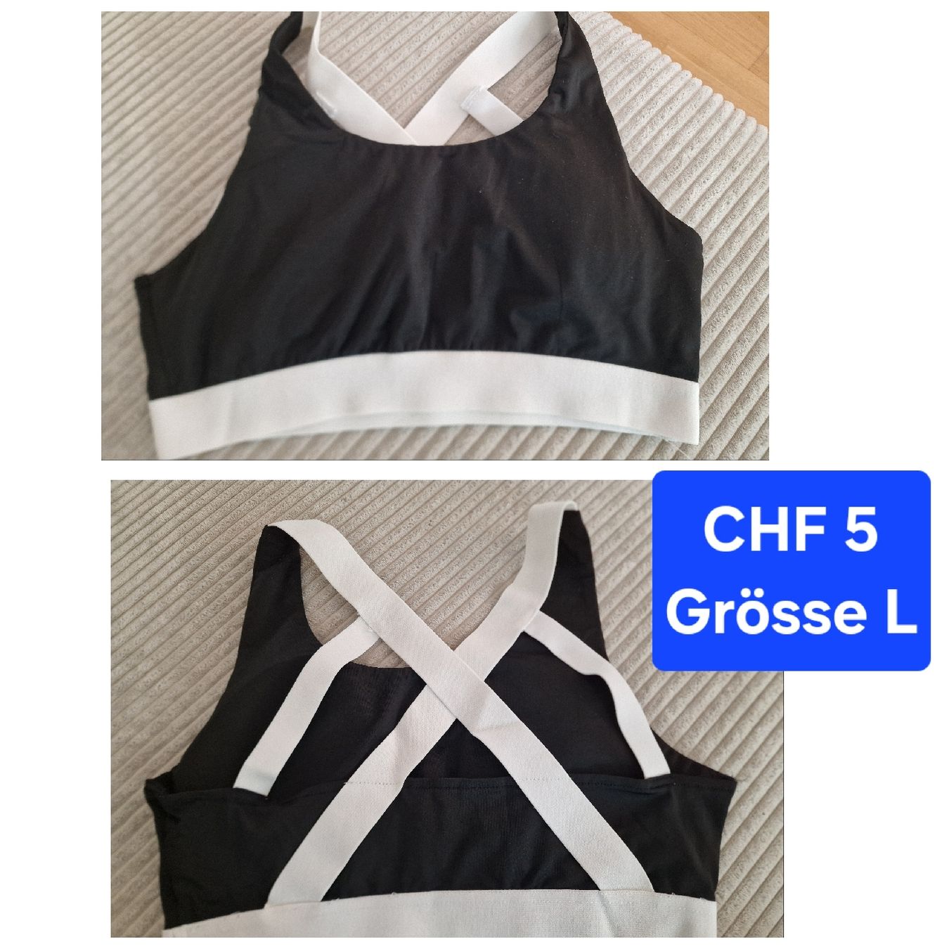 Top: Poletop schwar/weiss – Usato da Bern venduto da Monaluna