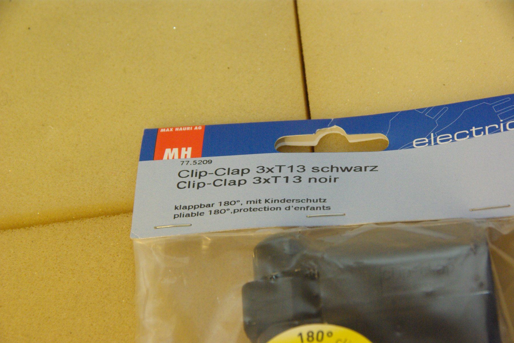 Spine: CLIP - CLAP Stecker 3xT13, schwarz – Nuovo e nell'imballaggio originale da Herisau venduto da Cevianer1844 1