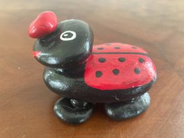 GLÜCKSKÄFER  STEIN  HANDARBEIT  BRIEFBESCHWERER  PAPERWEIGHT