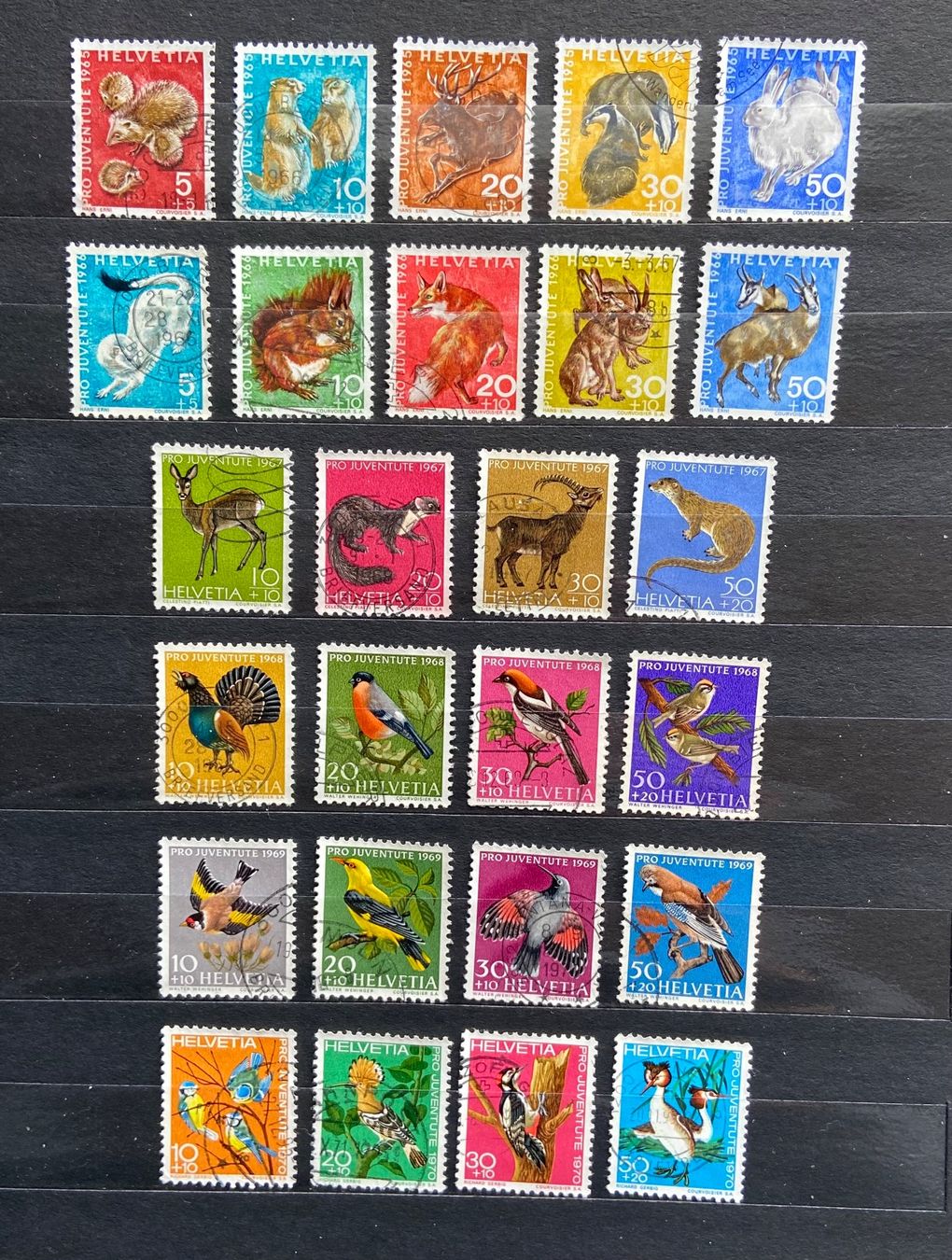 Tutti i francobolli: Schweizerbriefmarken: Sammlung Pro Juventute Tiere – Usato da Münchringen venduto da Hegelime-38