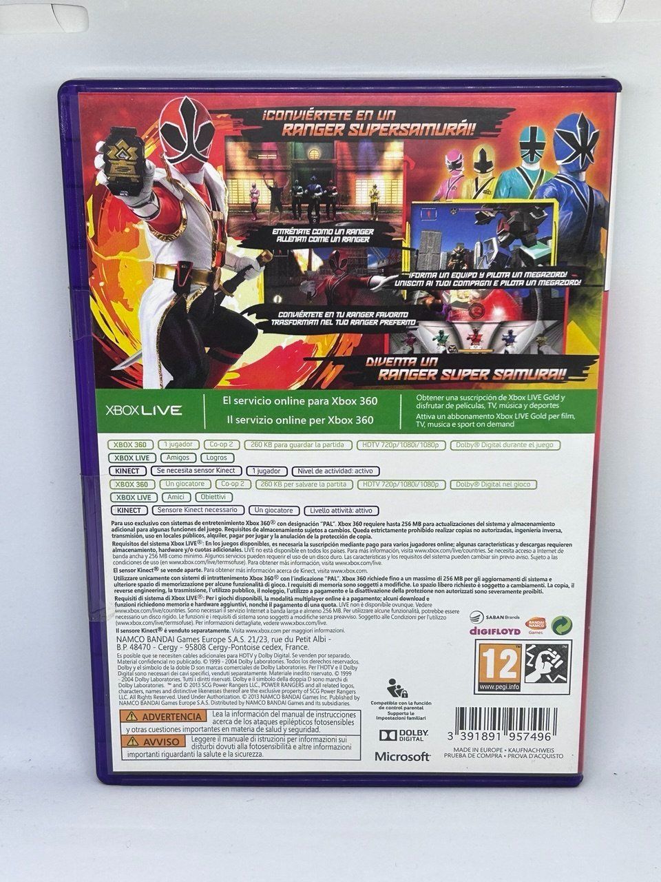 Microsoft Giochi: Power Rangers Super Samurai per Xbox 360 – Usato da Giubiasco venduto da LorisVale 1