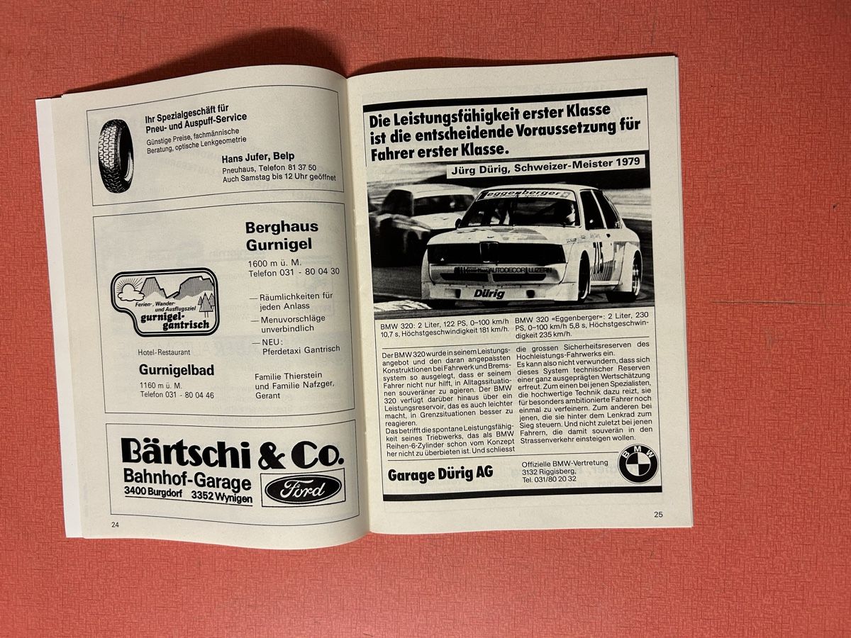 Dokumente: Offizielles Programm Int. Bergrennen Gurnigel 1980 – Gebraucht aus Lanzenhäusern von vic63 6