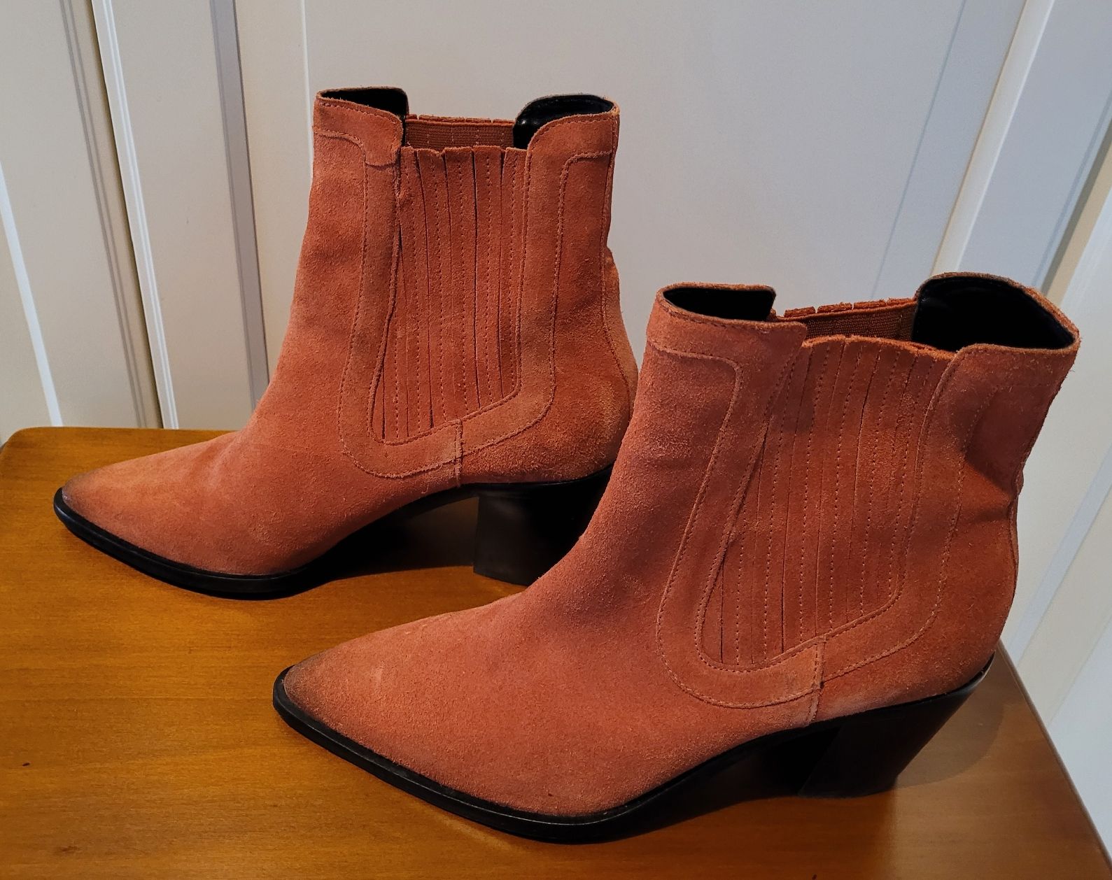Scarpe da donna: BRONX Stiefeletten Gr. 40 Orange / Rostrot – Usato da Kappelen venduto da Betonchic 1