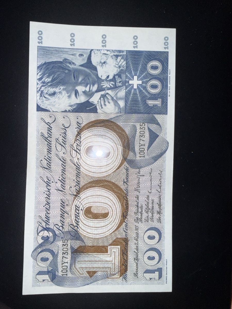 Banconote: Billet de banque Suisse 100 de 1973 – Usato da Morges venduto da jul_7rz7
