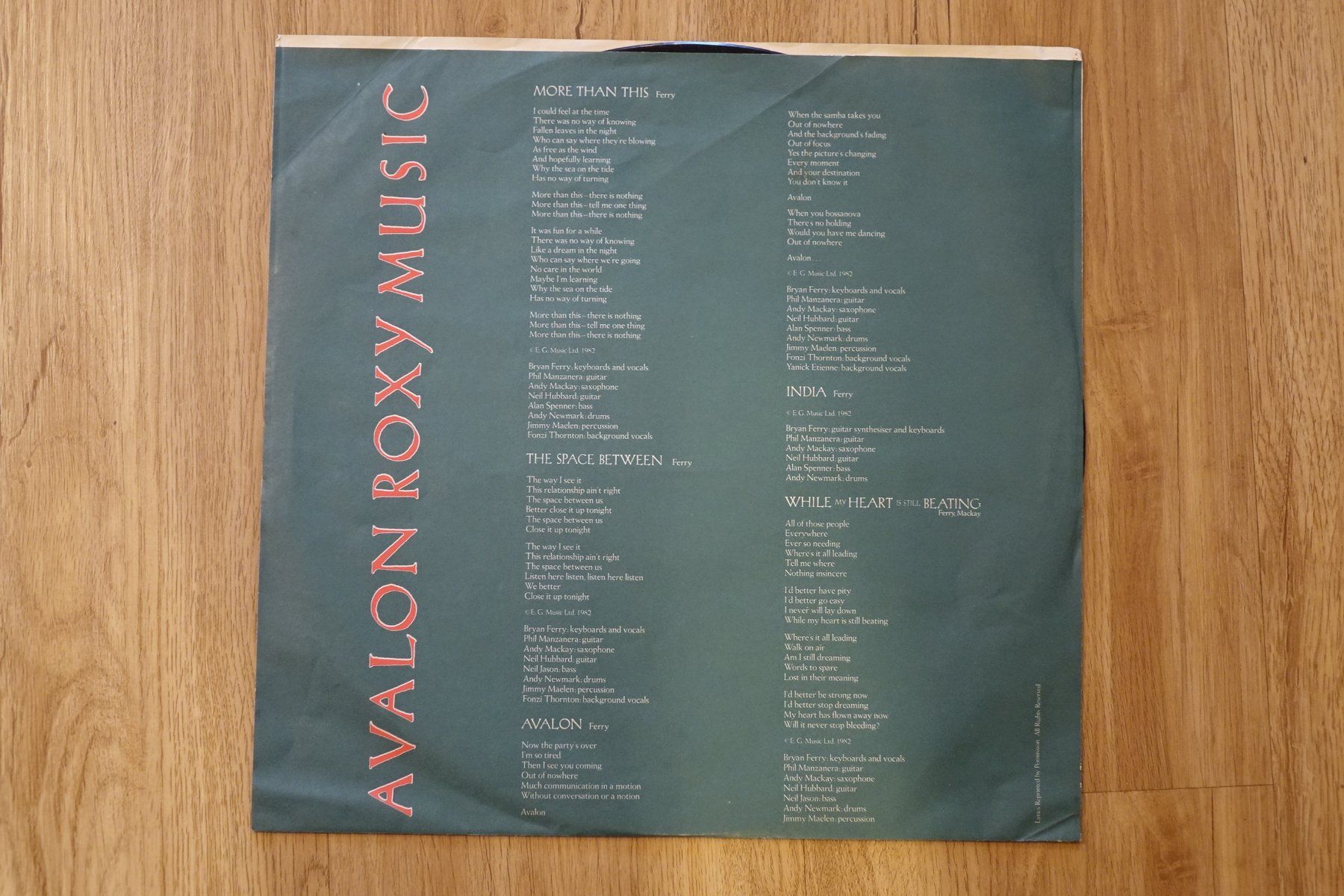 Dischi in vinile: Roxy Music - Avalon, Vinyl LP 1982 – Usato da Seuzach venduto da tiptop55 3