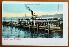 AK: Zürichsee - Salondampfer Helvetia - Animée... Schön !