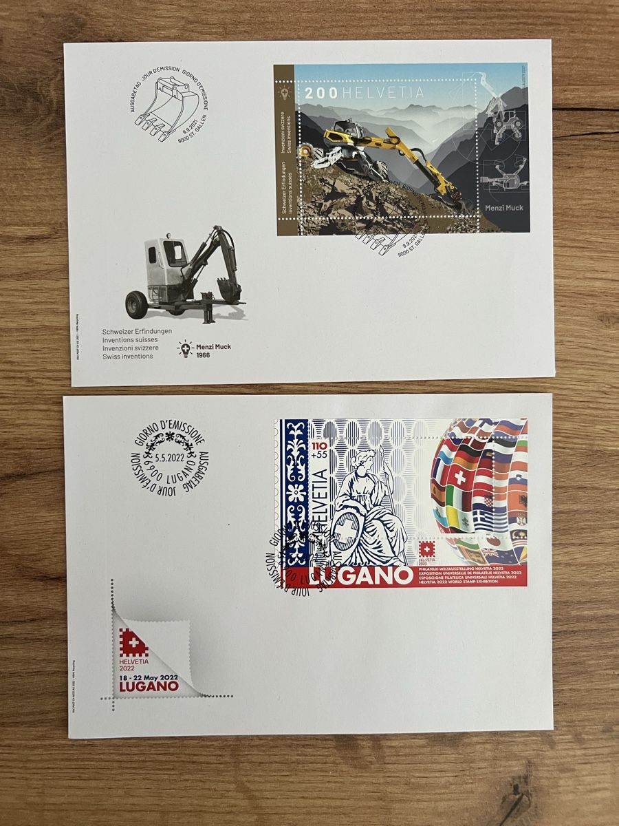 Alle Briefmarken: 7Stk. CH FDC Sonderblocks 2021-2023 – Neu (gemäss Beschreibung) aus Braunau von Desil2511 2
