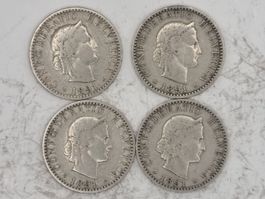 20 rappen 1891 Lot 4 Stück