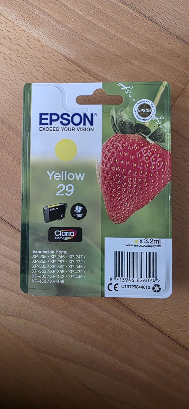 Epson Druckerpatronen & Toner: Druckerpatrone Epson Yellow 29 – Neu und originalverpackt aus Suhr von Design_by_Debi
