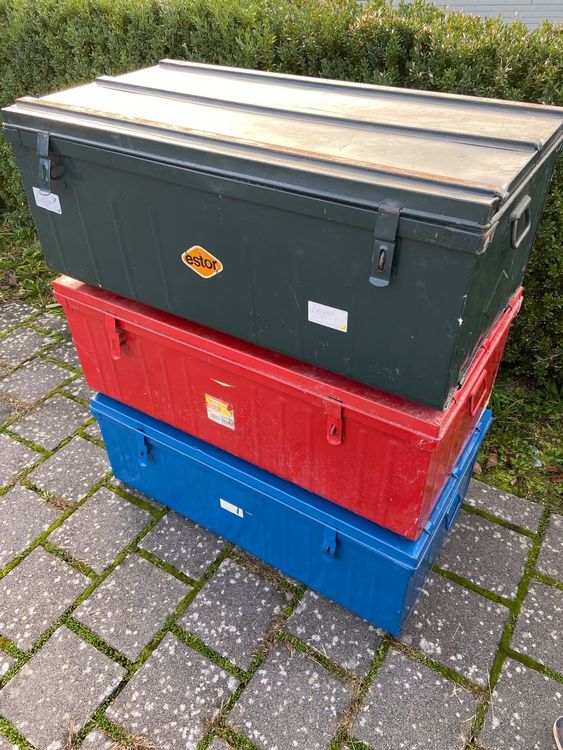 DSTOCK60 Metall Aufbewahrungsbox - Stapelbare Stahlkiste 12 Liter 32x21x20cm