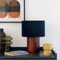 MAISON DU MONDE 🤎 Lampe de table marron & bleu NEW!