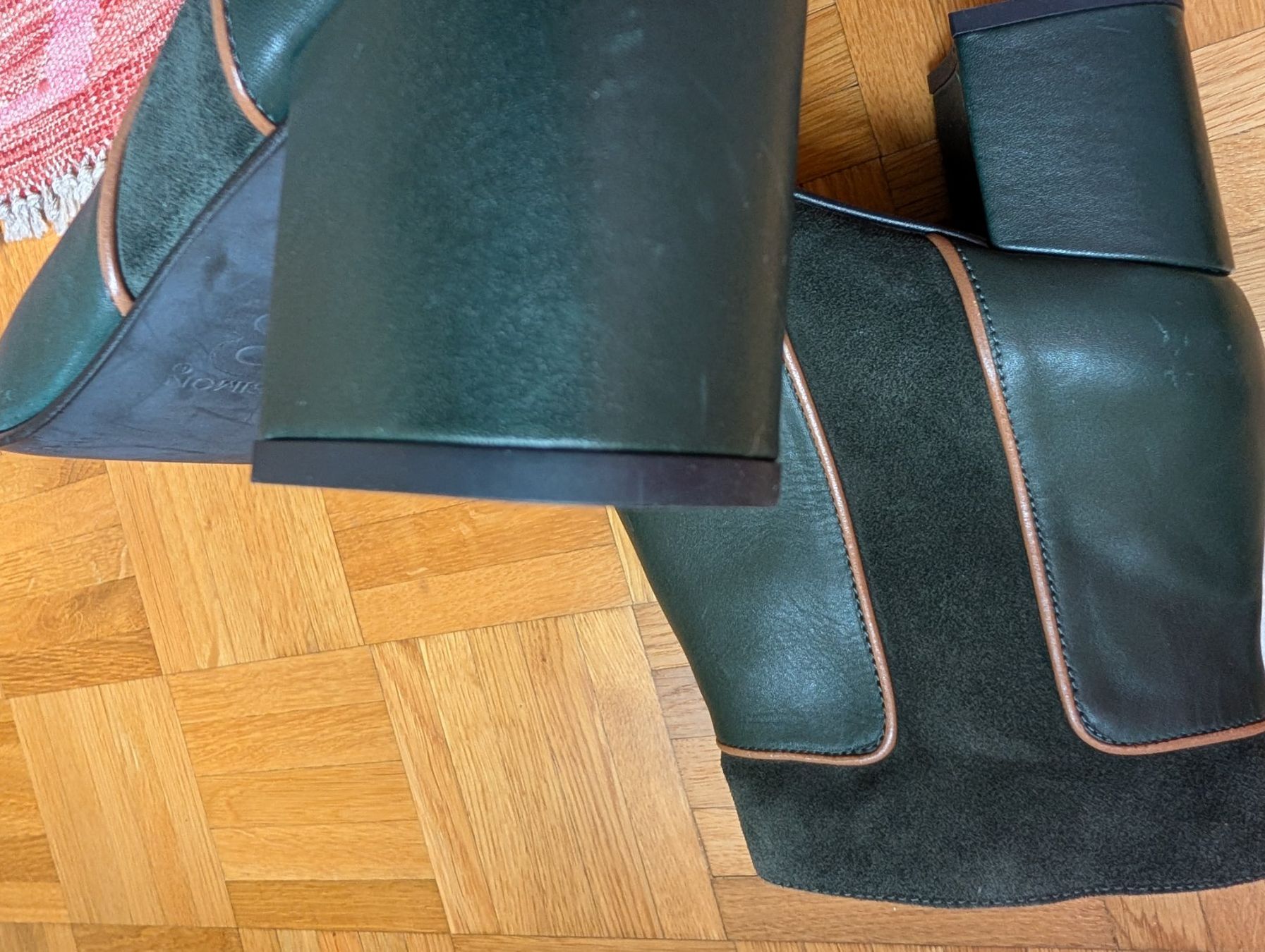 Scarpe da donna: Bottines cuir vert – Nuovo (secondo la descrizione) da Fribourg venduto da soliblue 4