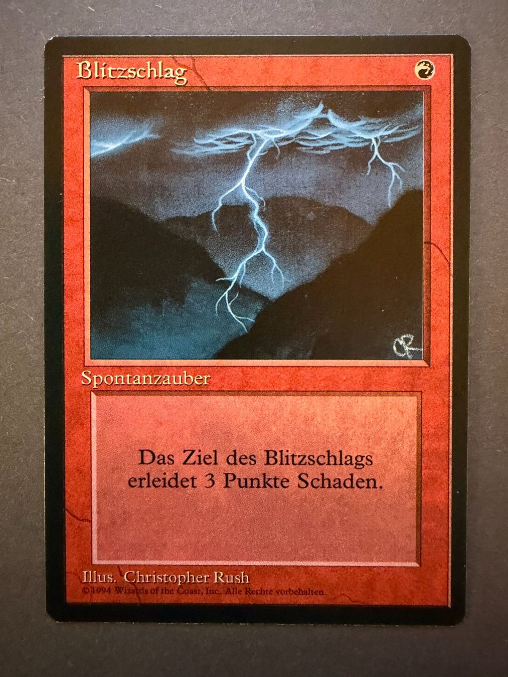 Magic The Gathering Cartes à collectionner: Blitzschlag // Lightning Bolt // Foreign Black Bordered – D'occasion à Binz par Tempelritter