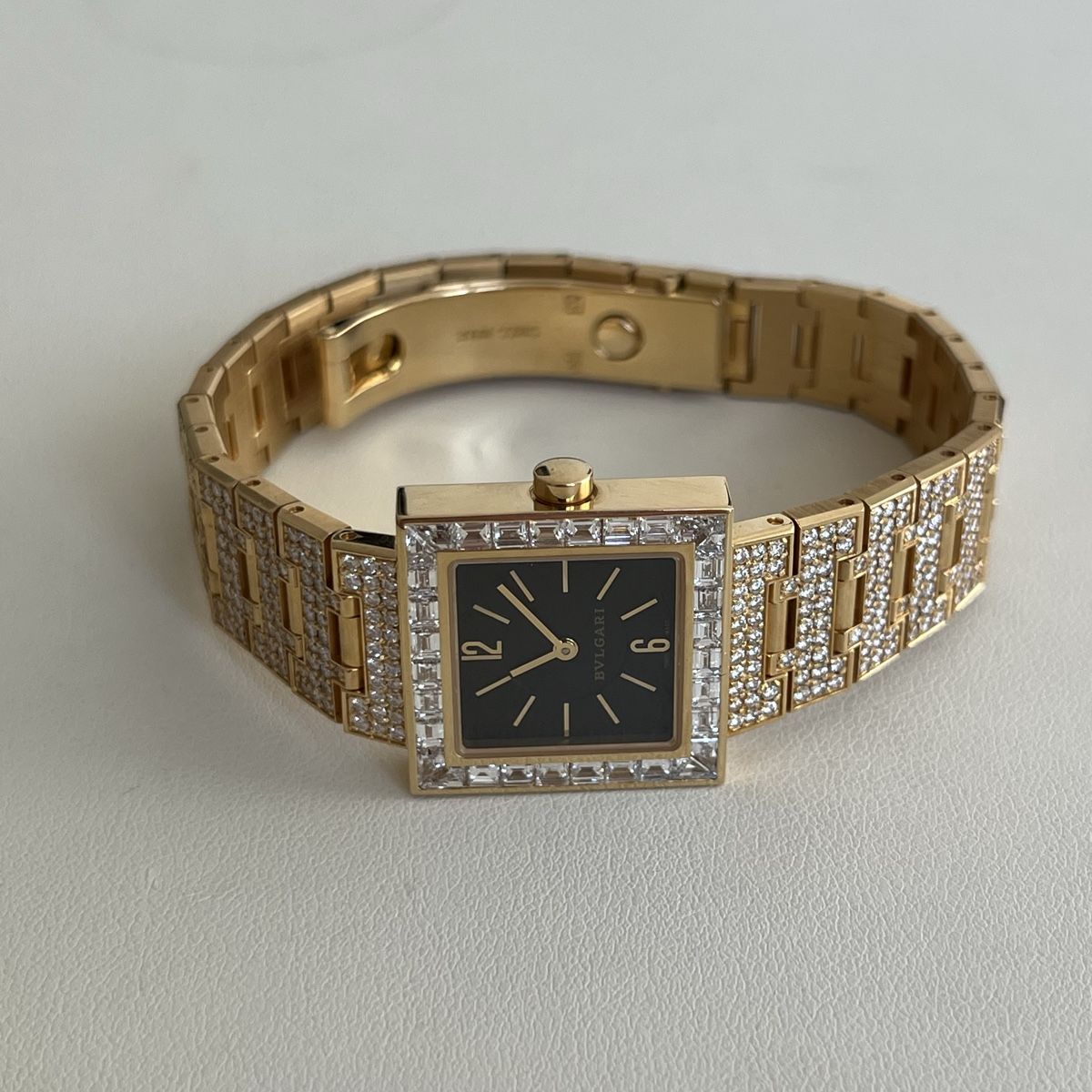 Bulgari Orologi: Bvlgari Quadrato 18K mit Diamanten – Usato da Winterthur venduto da LaBodega 5