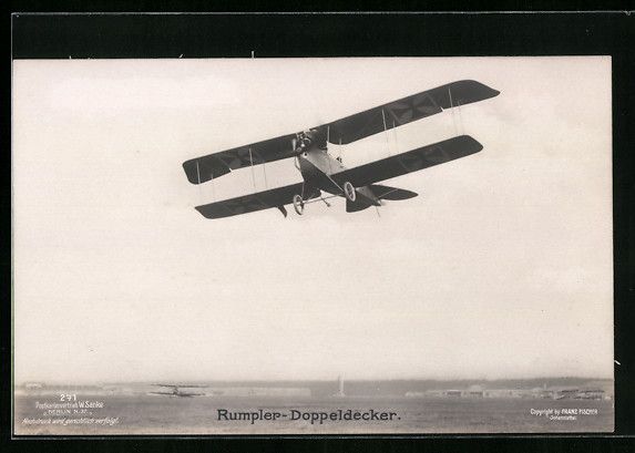 Cartoline postali: Foto-AK Sanke Nr. 271: Rumpler-Doppeldec – Usato da Berlin venduto da bartko-reher