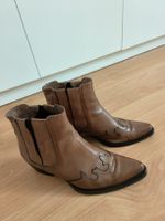 Coole braune Lederstiefeletten von Navyboot, Grösse 38